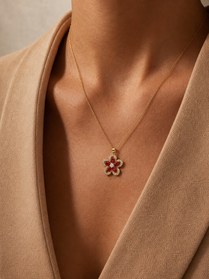 Camelia Collana Antistress - rosso