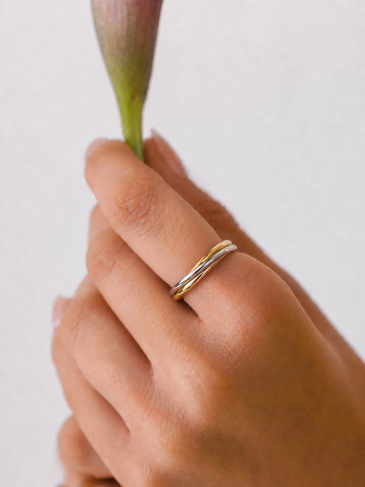 Intreccio Anello Tri-color Antistress
