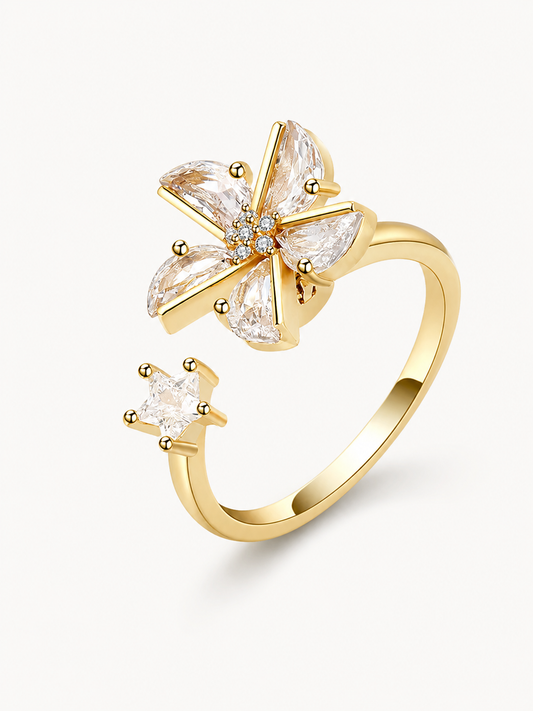 Ninfea Oro Anello Antistress Regolabile